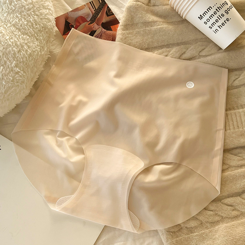 Γυναικείες εσώρουχες με ψηλή μέση από Ice Silk, αναπνέουσες και γρήγορο στέγνωμα; κύριο ύφασμα: νάιλον; επένδυση καβάλου: βαμβάκι; πλέξη: πλεκτό.