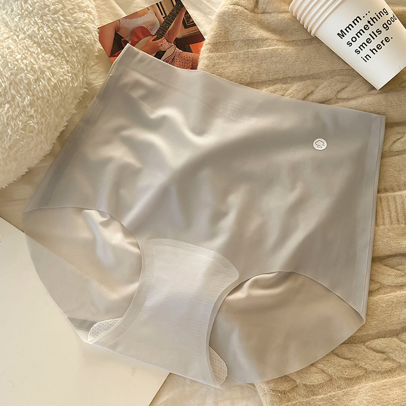 Γυναικείες εσώρουχες με ψηλή μέση από Ice Silk, αναπνέουσες και γρήγορο στέγνωμα; κύριο ύφασμα: νάιλον; επένδυση καβάλου: βαμβάκι; πλέξη: πλεκτό.