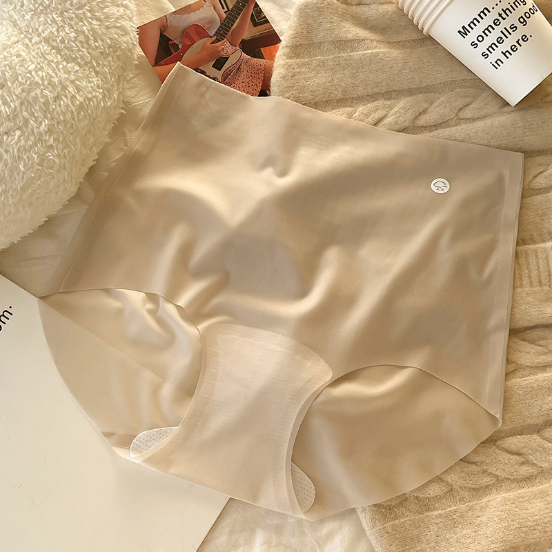 Γυναικείες εσώρουχες με ψηλή μέση από Ice Silk, αναπνέουσες και γρήγορο στέγνωμα; κύριο ύφασμα: νάιλον; επένδυση καβάλου: βαμβάκι; πλέξη: πλεκτό.