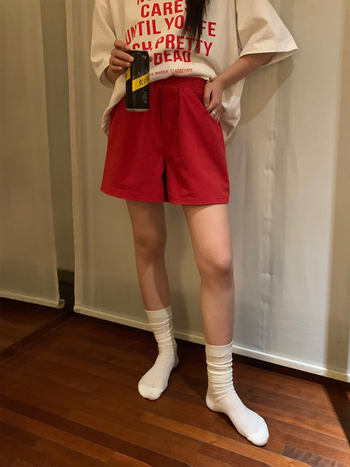 Moteriški kasdieniniai medvilniniai kelnės, korėjietiško stiliaus platėjančios, aukštas juosmuo, laisvas kirpimas