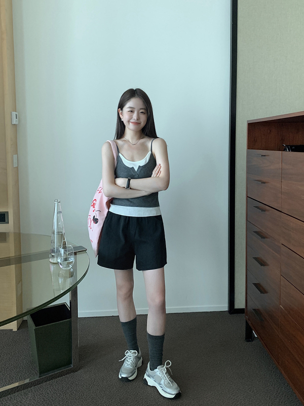 Moteriški kasdieniniai medvilniniai kelnės, korėjietiško stiliaus platėjančios, aukštas juosmuo, laisvas kirpimas