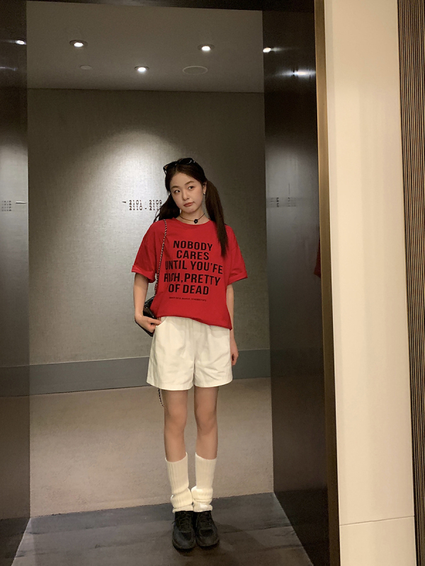 Moteriški kasdieniniai medvilniniai kelnės, korėjietiško stiliaus platėjančios, aukštas juosmuo, laisvas kirpimas