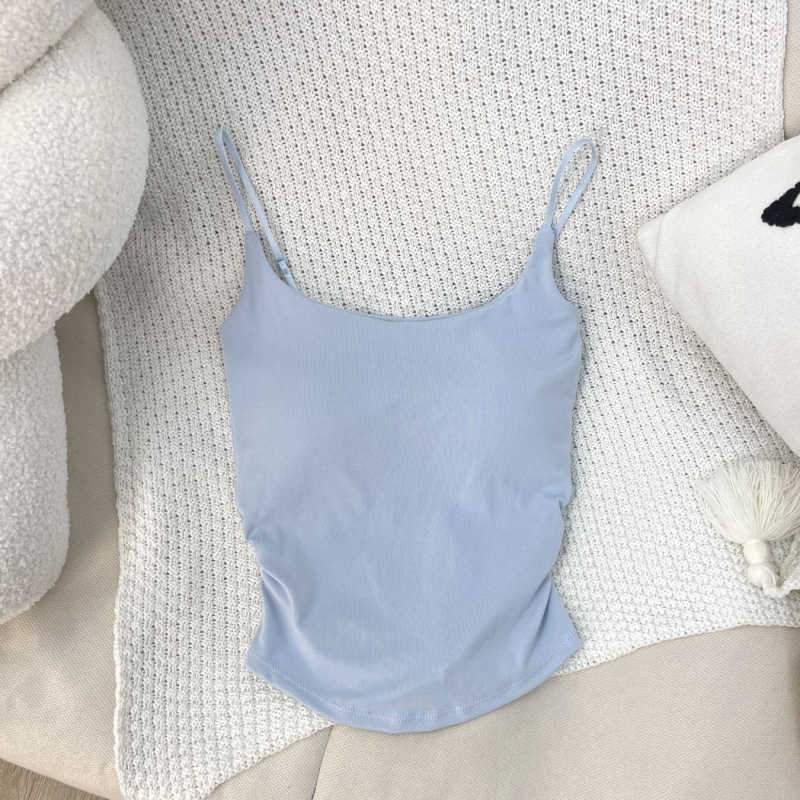 Moteriška cami viršutinė dalis, petelių stiliaus, siaura kirpimo linija, trumpas siluetas, viskozės–poliesterio mišinys