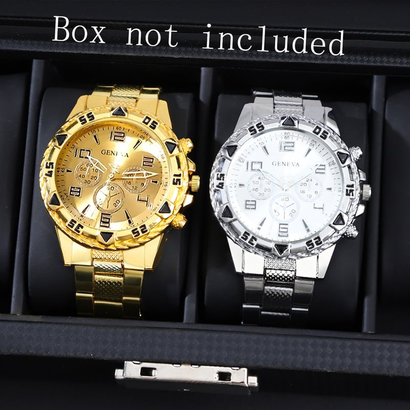 Vīriešu pulksteņu komplekts Geneva 4/3/2/1, kvarca pulkstenis, analogs stils, moderns ikdienas vīriešu pulksteņu komplekts