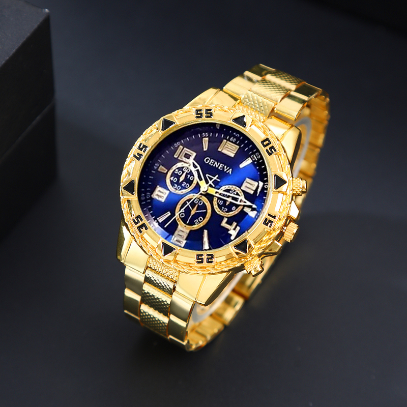 Vīriešu pulksteņu komplekts Geneva 4/3/2/1, kvarca pulkstenis, analogs stils, moderns ikdienas vīriešu pulksteņu komplekts