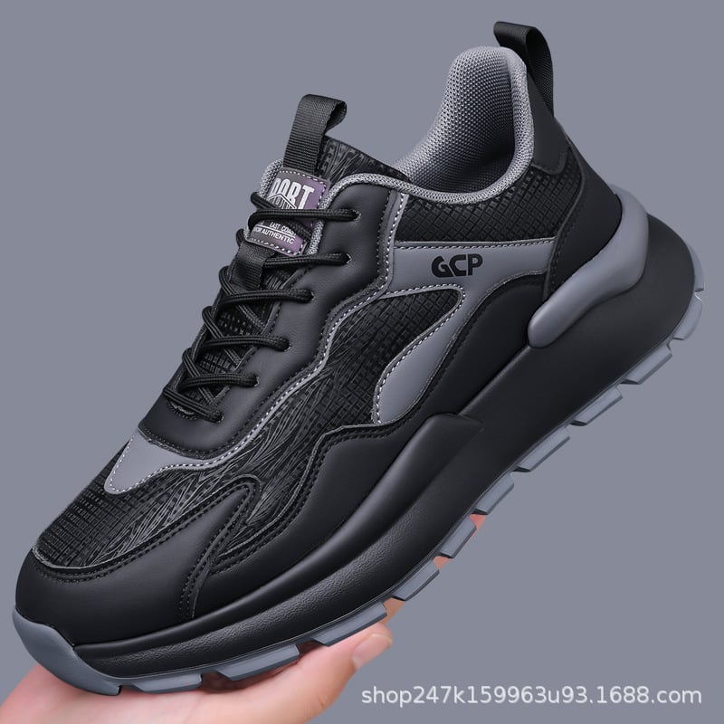 Férfi sportcipők, könnyű, lélegző, kényelmes tornacipők, férfi őszi-téli meleg edzőcipő vastag talppal és polár anyaggal kültéri edzéshez