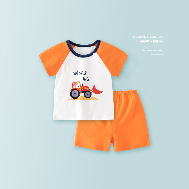 Ekskluzīvi vīriešu vasaras plāni šorti ar īsām piedurknēm no kokvilnas, sieviešu mājas pidžama, bērnu vasaras komplekts