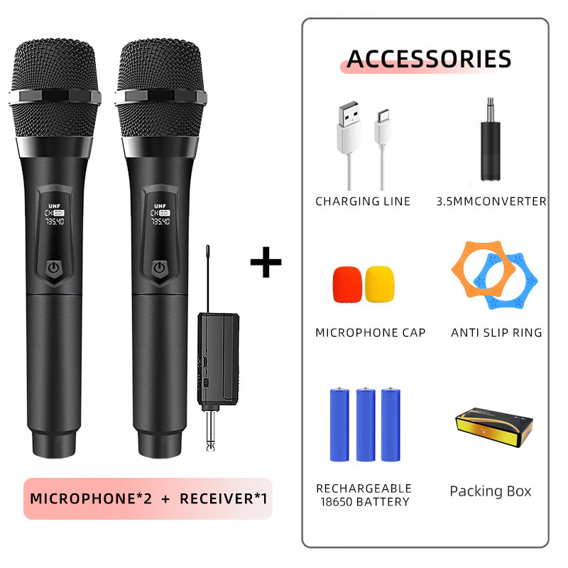 Tarpvalstybinis UHF belaidis mikrofonas namų karaoke, scenos garsui, KTV, didelio garsumo, profesionalus rankinis belaidis mikrofonas