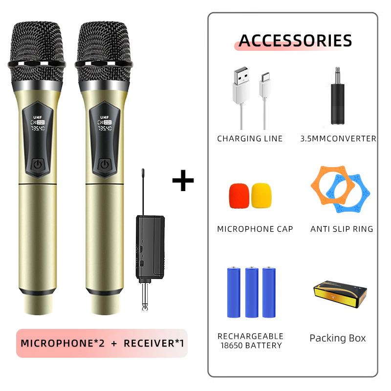 Tarpvalstybinis UHF belaidis mikrofonas namų karaoke, scenos garsui, KTV, didelio garsumo, profesionalus rankinis belaidis mikrofonas