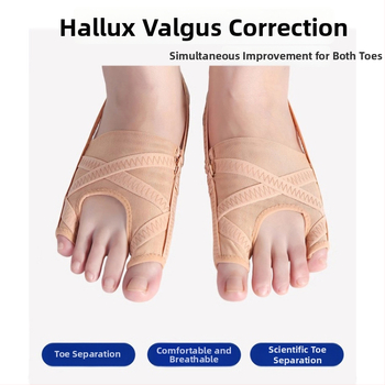 Tinklelio medžiagos pirštų atskyrėjas Hallux valgus – dvigubas didžiojo ir mažojo piršto atskyrimas, kvėpuojanti pėdos parama