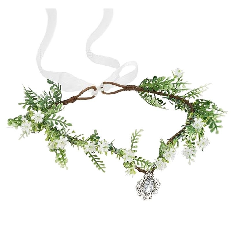 Lapām vainags galvai fejas/elfiem – dabīgs stils, universāls; Materiāls: plastmasa/resīns; Forma: lapas; Piemērots kāzu svētkiem un festivāliem