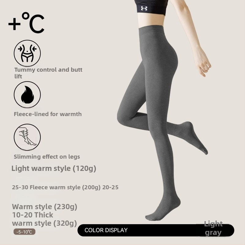 Ženske termo legice za jesen i zimu, s flis podstavom i debelim materijalom, kontrola trbuha i podizanje bokova, viskozna tkanina, s pokrivenim nogama