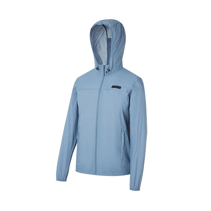 Vyrų saulės apsaugos striukė UPF50+ medvilnė, gobtuvas, plona, laisvas kirpimas, sportinio stiliaus