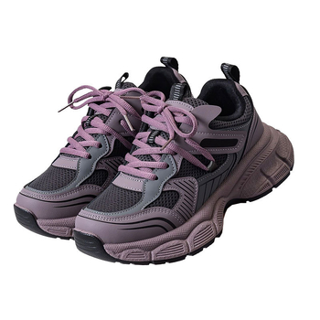 Ženske tenisice stil dad shoes: mrežasti gornji dio, gumena potplat, vezanje, lagane, klina potplat 3–5 cm