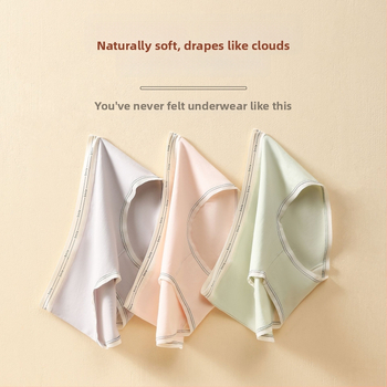 Naiste puuvillased õmblusteta aluspüksid keskmise talje, hingavad, antibakteriaalsed
