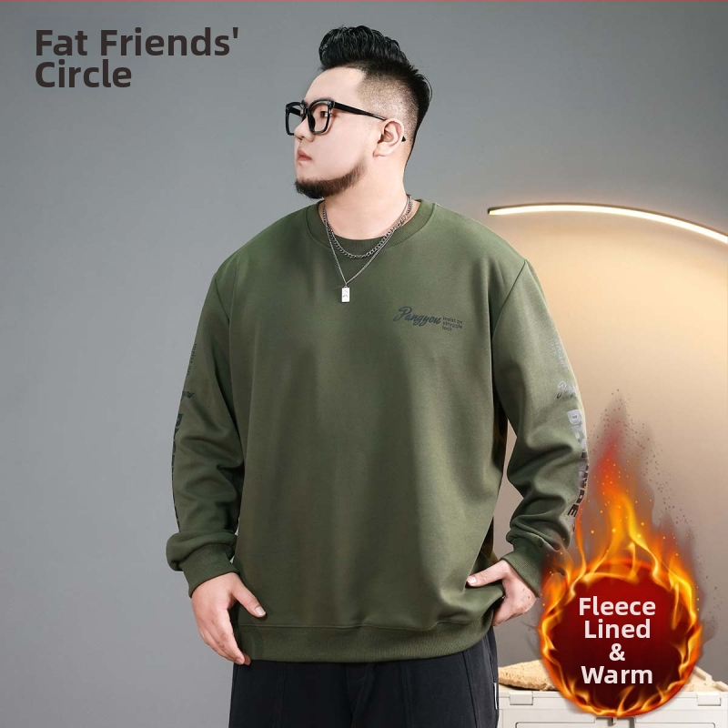 Vīriešu flīsa džemperis ar iekšējo odere, oversize brīvā piegriezuma, apaļš kakls, burtiem raksts, priekšējais kabats