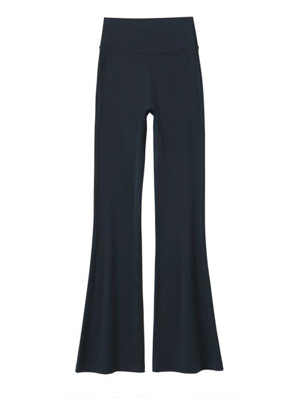 Moterų aukštos juosmens, siauras siluetas, šiek tiek platėjantis apačia, lengvas nailono-elastano audinys