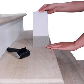 PEVA atsparus slydimui laiptų juosta vonios kambariui – vienpusė, plotis 5 cm, ilgis 5 m, storis 0,75 mm, pagrindas PEVA, temperatūros diapazonas -10°C iki 60°C