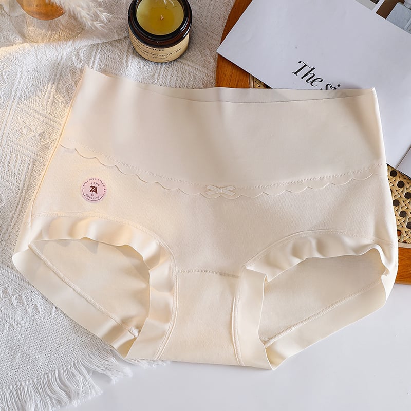 Chiloți pentru femei din bumbac cu talie înaltă, 60S, antibacteriali, respirabili, ridicare șolduri