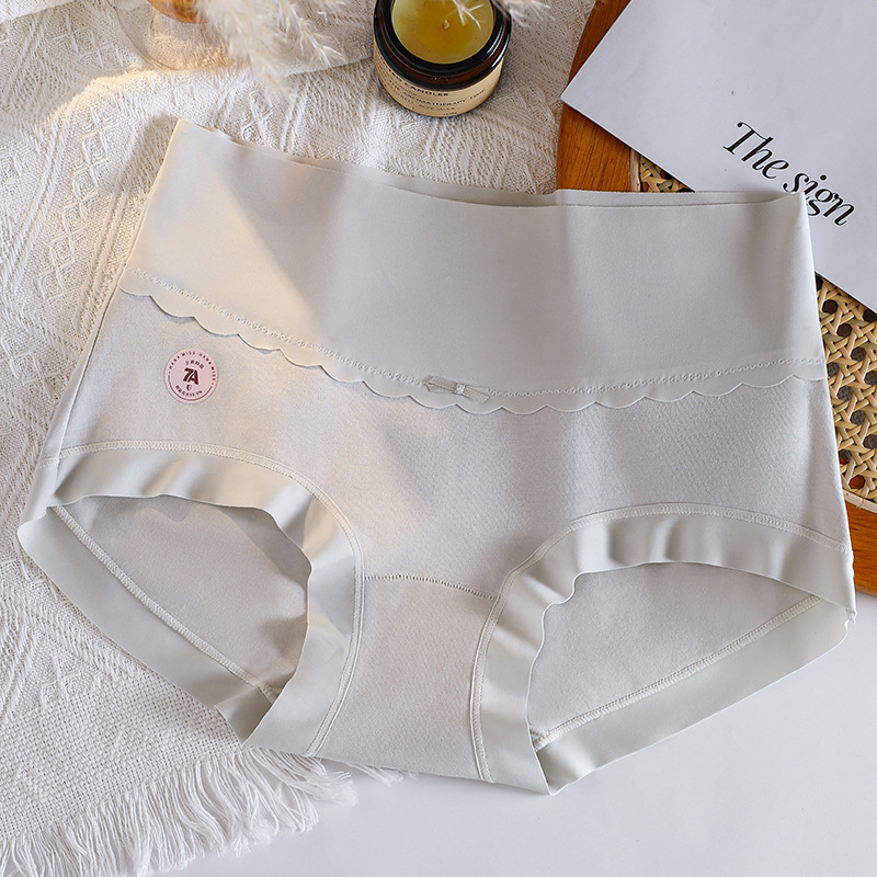 Chiloți pentru femei din bumbac cu talie înaltă, 60S, antibacteriali, respirabili, ridicare șolduri