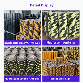 Šviesianti anti-slip juostelė laiptams: stiprus klijavimas, atsparus dilimui, PVC pagrindas, akrilo klijai, reguliuojamas storis, -20°C–80°C