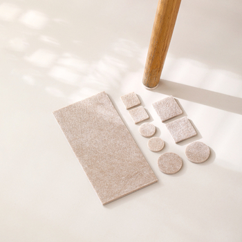 FaSoLa apskrito poliestero kilimėlio kojoms prie stalo ir kėdėms – neslystantis, tylus, atsparus dilimui, šiuolaikiškas paprastas stilius