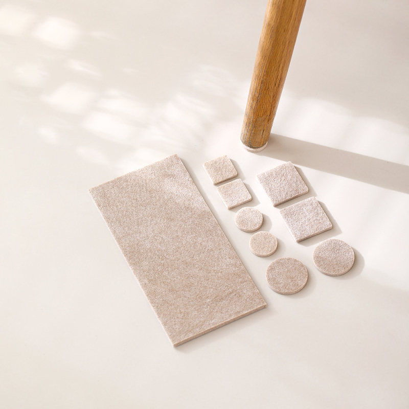 FaSoLa apskrito poliestero kilimėlio kojoms prie stalo ir kėdėms – neslystantis, tylus, atsparus dilimui, šiuolaikiškas paprastas stilius