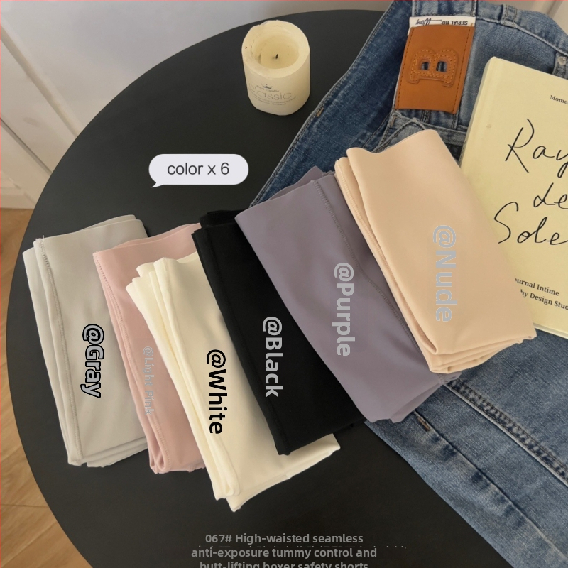 Sieviešu drošības šorti ar augstu vidukli, Ice Silk audums, neilons 81,2%, kaunuma odere 100% kokvilna, 2in1 dizains