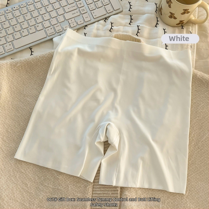 Moterų saugos šortai su aukštu juosmeniu, Ice Silk audinys, nailonas 81,2%, kirkšnies pamušalas 100% medvilnė, 2-in-1 dizainas