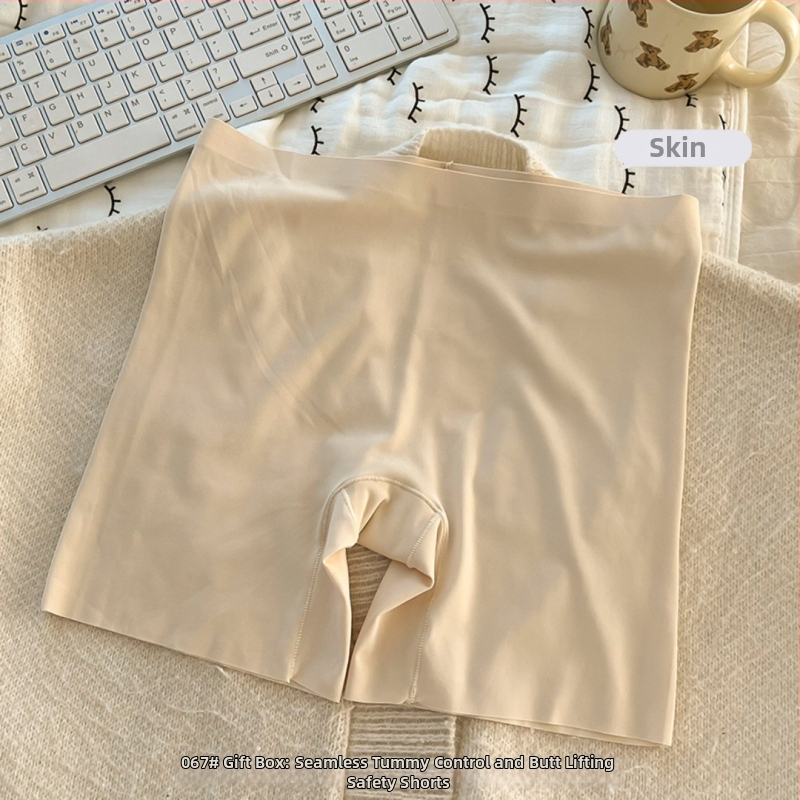 Moterų saugos šortai su aukštu juosmeniu, Ice Silk audinys, nailonas 81,2%, kirkšnies pamušalas 100% medvilnė, 2-in-1 dizainas