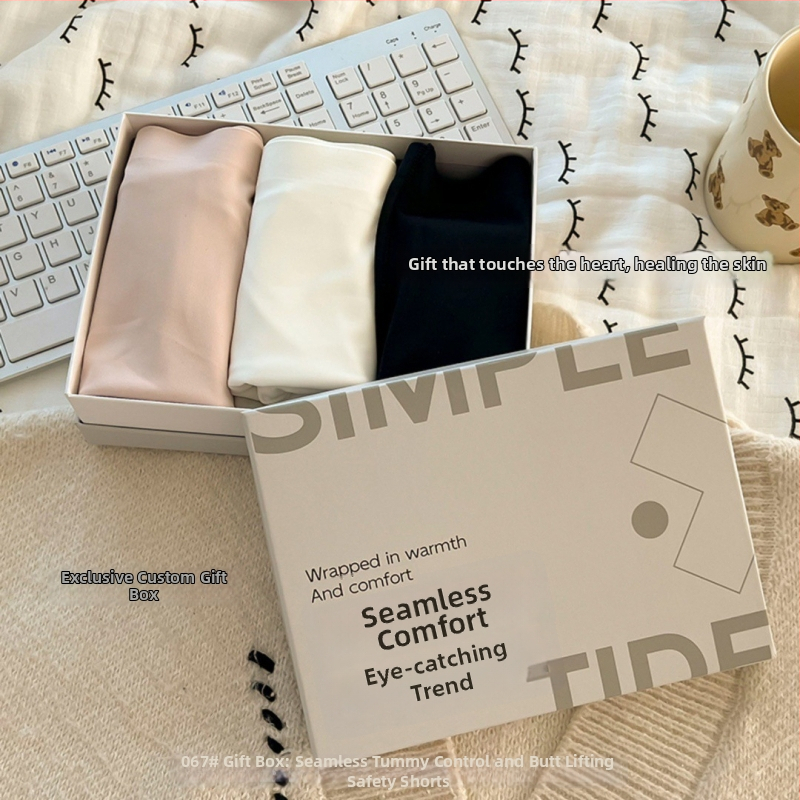 Moterų saugos šortai su aukštu juosmeniu, Ice Silk audinys, nailonas 81,2%, kirkšnies pamušalas 100% medvilnė, 2-in-1 dizainas