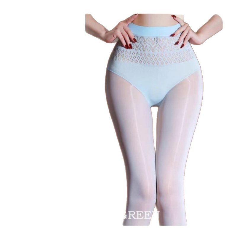 Prozračne sjajne čarape s konjskim uljem u nijansi jabuke, bezšivne mrežaste pantyhose za proljeće i jesen