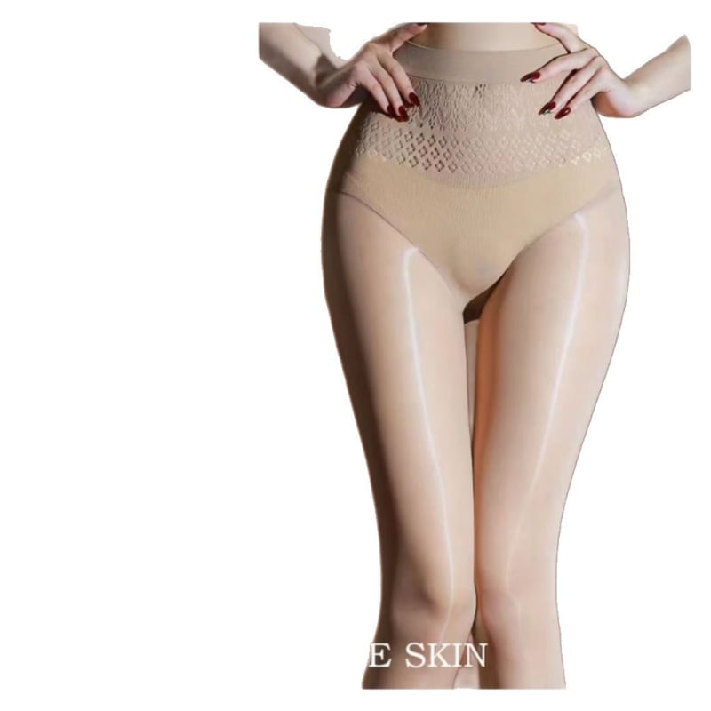 Prozračne sjajne čarape s konjskim uljem u nijansi jabuke, bezšivne mrežaste pantyhose za proljeće i jesen
