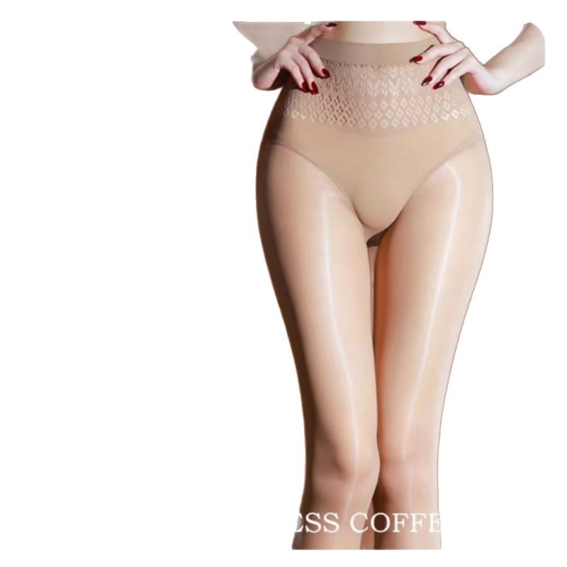 Prozračne sjajne čarape s konjskim uljem u nijansi jabuke, bezšivne mrežaste pantyhose za proljeće i jesen