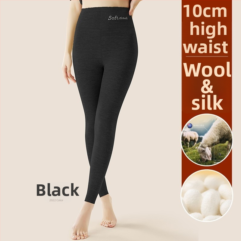 Moteriškos terminės kelnaitės su fliso viduje, cropped, vienos spalvos, poliesterio 80–90%, storis 201–250 g/m², sėdmenų pakėlimas