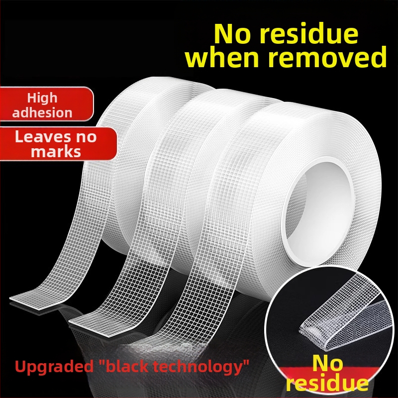 Tinklelinė dvipusė lipni juosta, didelis klampumas, be likučių, nano pastos pagrindas, 2 mm storis