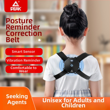Peak Vaikų laikysenos korektoriaus diržas – išmanus jutiklis, kifozės korekcija, nematoma sėdėjimo pozos priminimas, pečių atsivėrimas; modelis Pk-yaf4201-1bk, prekės kodas Yaf13113, išleidimo data 2025
