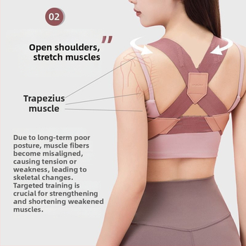 Thousand Leaves BBJ0005-A-0 Laikysenos korektorius nugarai, kvėpuojantis, nematomas dizainas, tinkamas suaugusiesiems ir studentams; sertifikatas 1