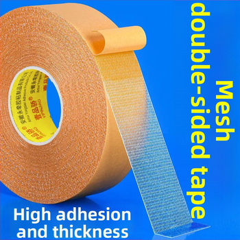 Διπλής όψεως ταινία με βάση ύφασμα, διαφανής, υψηλής ιξωστότητας, αντιολισθητική, με σχέδιο πλέγμα για χαλιά και καναπέδες