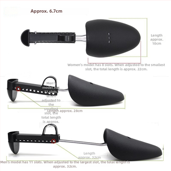 Reguliuojamos plastikinės avalynės ištempėjas – deformacijų prevencija ir raukšlių taisymas, tinka odiniams ir kitiems batams, World Footprints