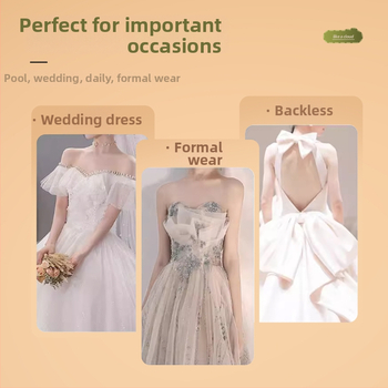 Vienos dalių silikoninis pleistras speneliams su priekinės sagties užsegimu, be siūlių, plonas ir nematomas, mango forma, push-up efektas