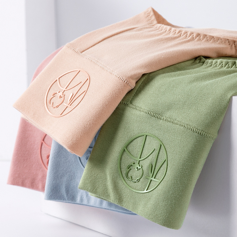 Puuvillased naiste kõrge talje aluspüksid lillemustriga, antibakteriaalsed, puusade tõstmine ja hingavus