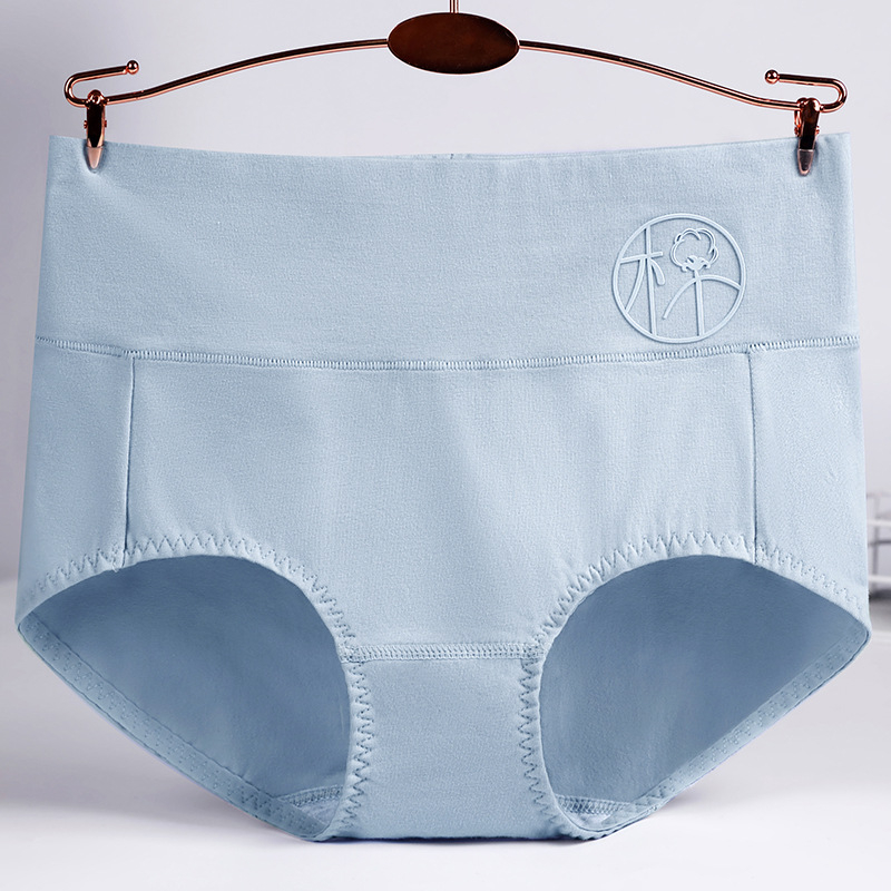 Puuvillased naiste kõrge talje aluspüksid lillemustriga, antibakteriaalsed, puusade tõstmine ja hingavus