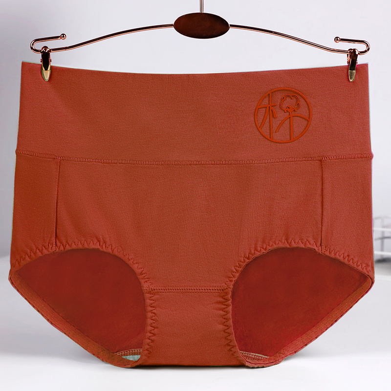 Puuvillased naiste kõrge talje aluspüksid lillemustriga, antibakteriaalsed, puusade tõstmine ja hingavus