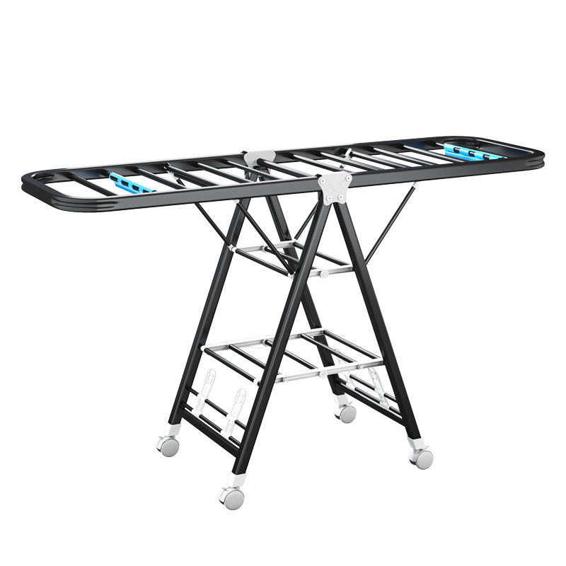 Grīdas statīvs žāvēšanai ar spārnu formu, salokāms, dzelzs