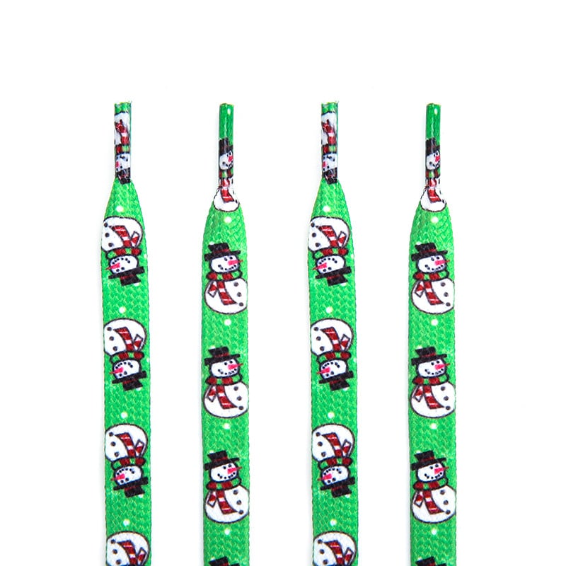 Kalėdiniai batų raišteliai — Dylan prekės ženklas, 120 cm ilgis; tinka sportbačiams, laikiniesiems, kasdieniams ir darbo batams; stilius: Kalėdos, kasdienė laisvė