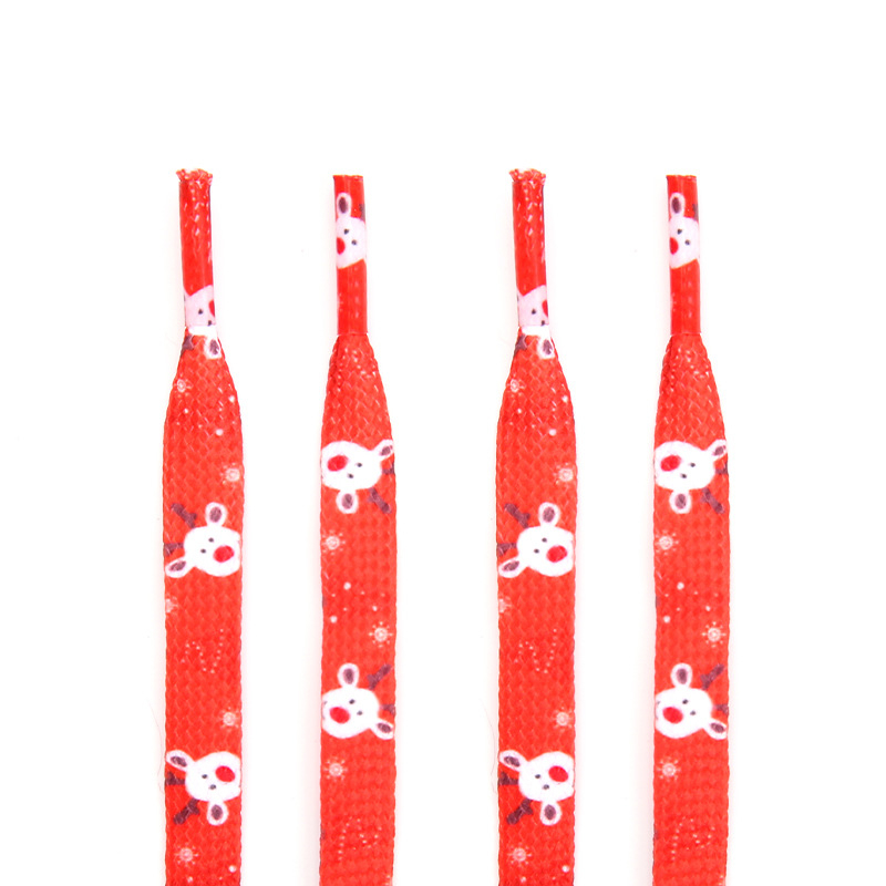 Kalėdiniai batų raišteliai — Dylan prekės ženklas, 120 cm ilgis; tinka sportbačiams, laikiniesiems, kasdieniams ir darbo batams; stilius: Kalėdos, kasdienė laisvė