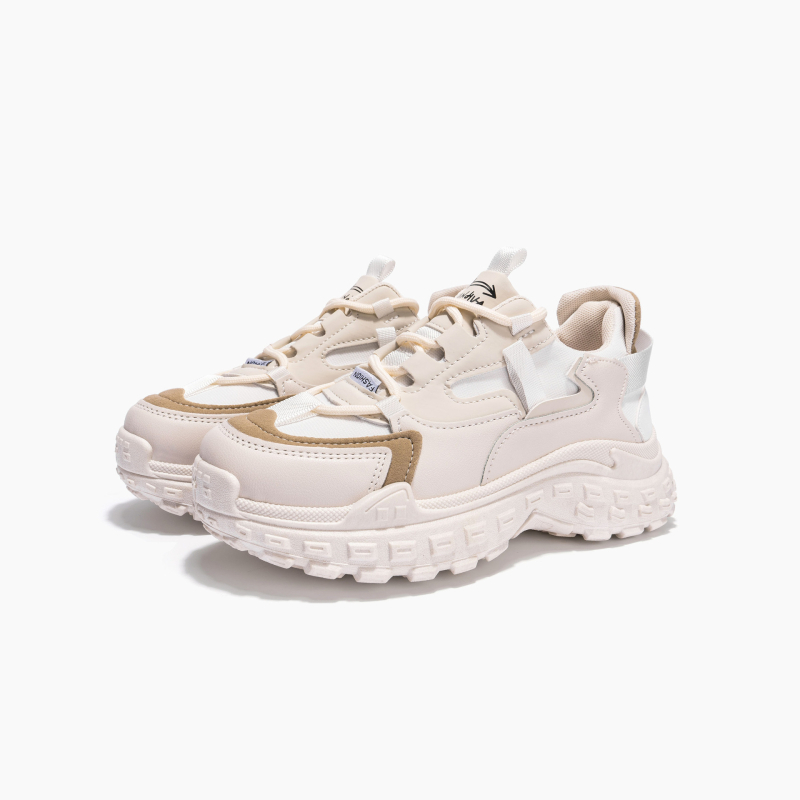 Naiste Dad Shoes kingad, luku-uks, madal varvas, võrgust sisemus, PU pealne, PVC tald, sportlik ja igapäevane