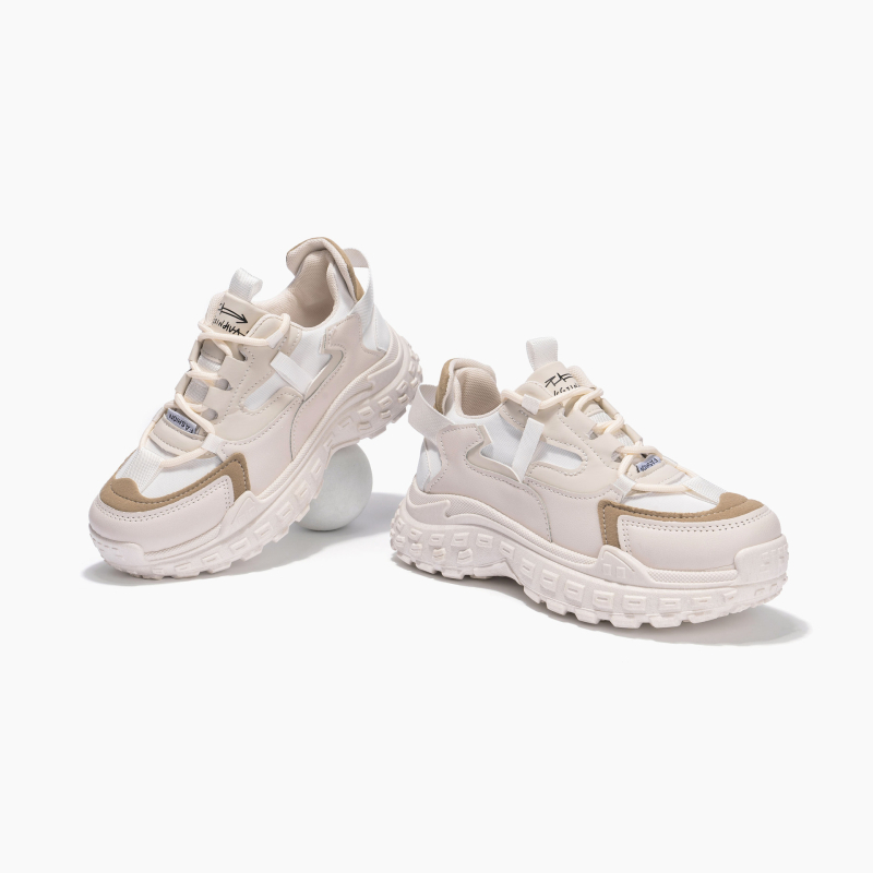 Naiste Dad Shoes kingad, luku-uks, madal varvas, võrgust sisemus, PU pealne, PVC tald, sportlik ja igapäevane