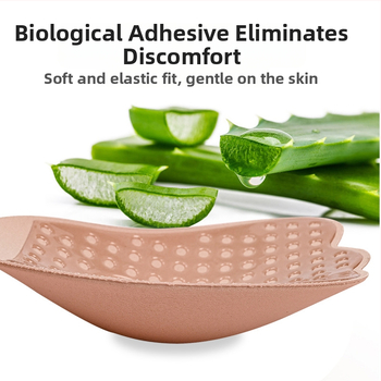 Nematomas krūties lipdukas su sparnelėmis vestuvinei sukniai - nailonas, plonas, kvėpuojantis, neslystantis, sparno forma